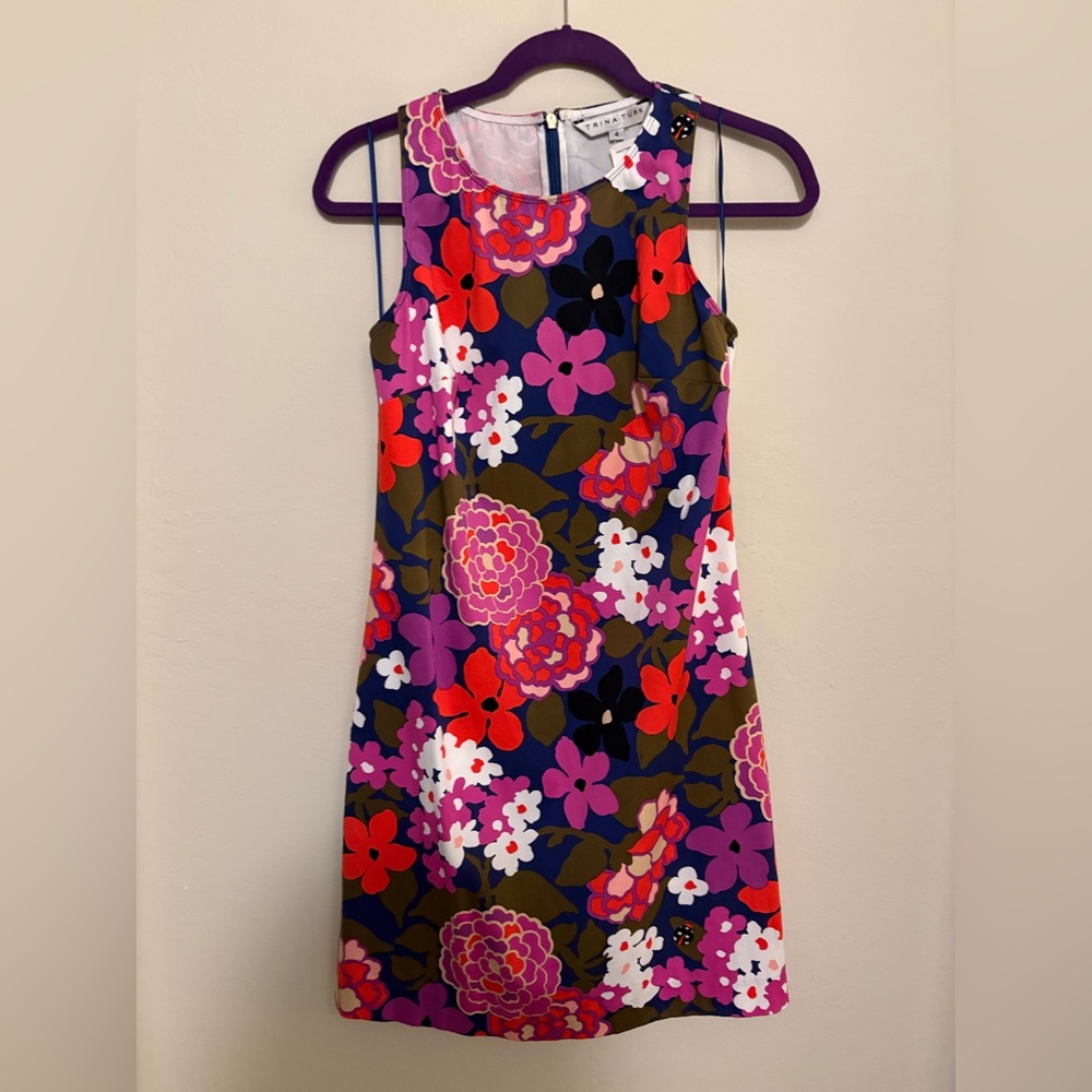 Trina Turk Multicolor Floral Pattern Dress